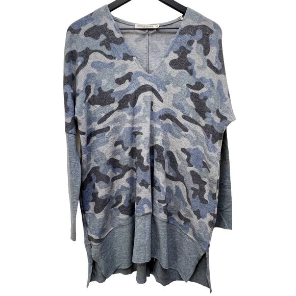 chance or fate Sweaters - Chance Or Fate Blue Camo Lightweight Oversized Tunic Sweater Size S